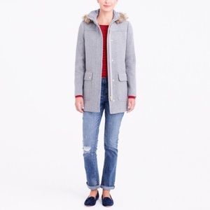 J CREW factory Vail Parka Heathered Graphite -NWT